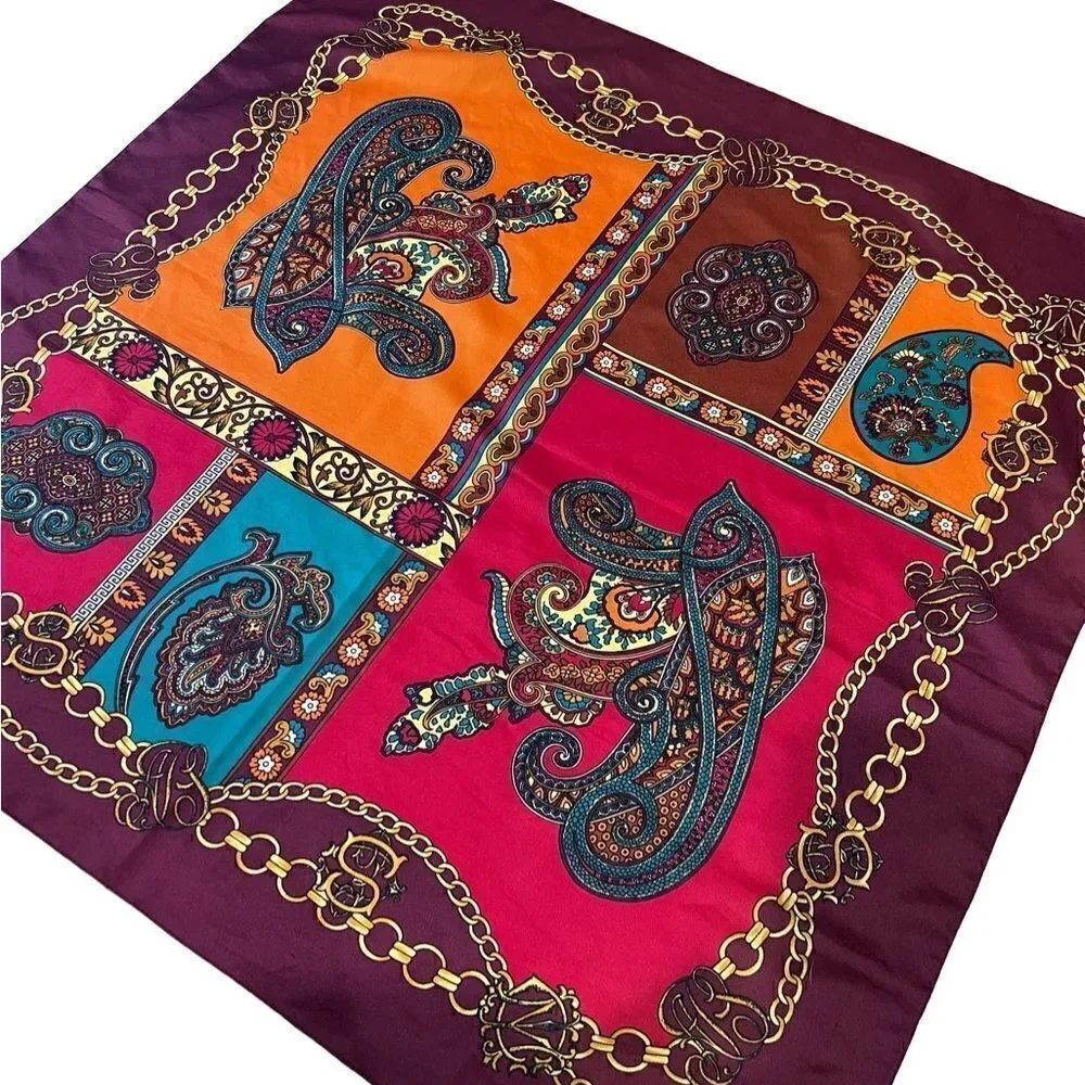 Scarf paisley multi color made in Italy